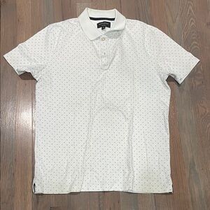 White Polka Dot Polo Shirt